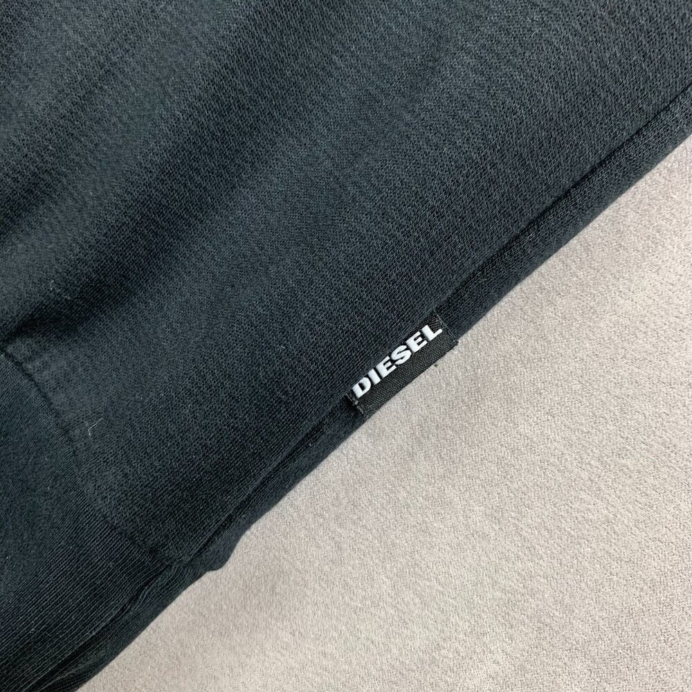 Diesel Loungewear Mens Sweater XL Black Gray Colorblock Crewneck Long Sleeve - Picture 6 of 9